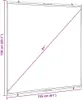 A diagram showing the dimensions of a projector screen. Náhled obrázku produktu