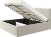 A bed frame with the mattress and base lifted to reveal storage space underneath. Náhled obrázku produktu