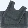 HOMESCAPES 2-tlg. Badgarnitur grau aus 100% Baumwolle Produktbild-Vorschau 1