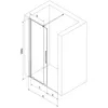 Mexen Velar ausziehbare Duschtür 130 cm, transparent, Produktbild-Vorschau 9