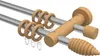 Interdeco Gardinenstange / Vorhangstange Silbergrau / Buche Produktbild-Vorschau 1