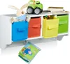 Relaxdays Kinder Wandregal ALBUS, 4 Kleiderhaken, Produktbild-Vorschau 1