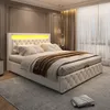 okwish Polstrovaná postel 160 x 200 cm, funkční postel s Náhled obrázku produktu 3