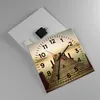 Wanduhr - Quadrat - Glasuhr - Brücke See - 30x30cm - Produktbild-Vorschau 2