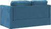 vidaXL Bodensofa mit Schlaffunktion Blau 122x204x55 cm Samt Produktbild-Vorschau 7
