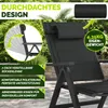 tillvex Gartenstuhl mit Polster Premium 2 Stück Schwarz Produktbild-Vorschau 7