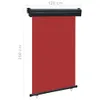 vidaXL Balkon-Seitenmarkise 125x250 cm Rot Produktbild-Vorschau 15