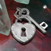 Anhänger 23x15mm Herz Liebesschloss mit Schlüssel glänzend Produktbild-Vorschau 2