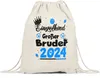 Einzelkind Wird Großer Bruder 2024 Turnbeutel Gymsack Produktbild-Vorschau 1