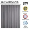 WENKO Rideau de douche anti-moisissure Uni Grey Polyester Voir les images du produit 5