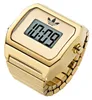Adidas Damen Ring Uhr DIGITAL TWO RING Edelstahl gold Produktbild-Vorschau 2
