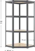 Juskys Eckregal Corner Easy 160 x 75 x 40-75 cm - max. 320 Produktbild-Vorschau 7
