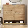 okwish Moderner Schuhschrank mit Klapptüren,Holzoptik mit Produktbild-Vorschau 3