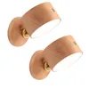 LED Holz-Wandlampe,360° drehbar, Produktbild-Vorschau 1