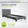 Juskys Polsterbett Manresa 90 x 200 cm - Bett mit Produktbild-Vorschau 4