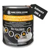 A black can of liquid plastic sealant with yellow and white text and graphics, placed on a white background. Produktbild-Vorschau