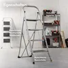 VonHaus 4-Stufige Trittleiter aus Stahl, Belastbar bis Produktbild-Vorschau 3