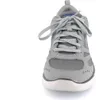 A close-up, front-facing view of a gray Skechers sneaker against a white background. Produktbild-Vorschau