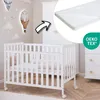 ZEE BAMBI Łóżeczko Dostawne dla Niemowląt 120x60 cm Białe z Podgląd zdjęcia produktu 1