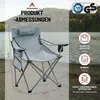 Sedia da campeggio ATACAMA con portabicchieri - grigio Anteprima dell’immagine prodotto 4