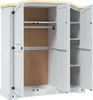 An open wardrobe with shelves and a hanging rod. Voir les images du produit