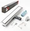 Duschrinne Glas weiß 500x70mm Ablaufrinne Gitter mit Produktbild-Vorschau 1