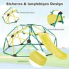 A geodesic dome climber with a slide, featuring close-up insets highlighting its design features. Náhľad obrázku produktu
