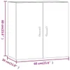 vidaXL Nástěnná skříňka Grey Sonoma 60x31x60 cm Dřevěný Náhled obrázku produktu 8