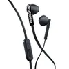 A pair of black Urbanista in-ear headphones with a microphone. Produktbild-Vorschau