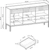 Široká kombinovaná komoda MISHEEL - modrozelená / čierna Náhľad obrázku produktu 5