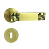 A door handle set and a separate keyhole escutcheon are shown against a white background. Produktbild-Vorschau