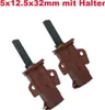 Two carbon brushes with holders on a white background. Produktbild-Vorschau