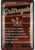Retro Blechschilder Grillen - GRILLREGELN Schild - BBQ Produktbild-Vorschau 1