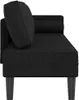 vidaXL Chaise longue avec coussins Tissu noir Voir les images du produit 4