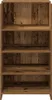 A wooden bookshelf with four shelves against a white background. Anteprima dell’immagine prodotto