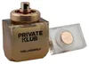 Karl Lagerfeld Private Klub Eau de Parfum 45 ml, goldfarbener Glasflakon mit sichtbarem Sprühkopf und separat liegender transparenter Kappe. Náhled obrázku produktu