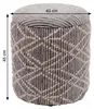 FineBuy Sitzhocker mit Stauraum aus Stoff 40cm Grau Rund Produktbild-Vorschau 3
