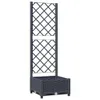 vidaXL Fioriera con traliccio Grigio scuro 40x40x121,5 cm Anteprima dell’immagine prodotto 10