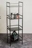 HAKU Regal Badregal schwarz - Metall, B/H/T: 40x128x30 cm Produktbild-Vorschau 5