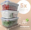 classbach® Frischhaltedosen mit Deckel | 5er Set | 100% Produktbild-Vorschau 4