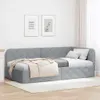 vidaXL Rohový rám postele Svetlošedá 100 x 200 cm Tkanina Náhľad obrázku produktu 2