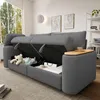 Merax Teddyplüsch Sofa 3-Sitzer modular mit Hydraulik Produktbild-Vorschau 3