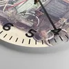Wanduhr - Rund - Glasuhr - Fahrräder Vintage Mietshaus - Produktbild-Vorschau 5