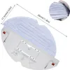 A close-up view of a robot vacuum cleaner accessory, likely a mop pad, attached to the underside of the vacuum's base. Dimensions are indicated with lines and text. Produktbild-Vorschau