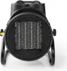 A black industrial ceramic fan heater with a yellow accent on a white background. Produktbild-Vorschau