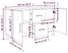 vidaXL Příborník bílý 100x36x60 cm Dřevěný materiál Náhled obrázku produktu 9