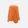 sweeek - 2er-Set stapelbare Hocker mit Kunstleder - Orange Produktbild-Vorschau 2