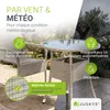 Juskys Polyrattan Gartentisch Yoro rund - wetterfest Ø 60 Produktbild-Vorschau 5