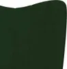 vidaXL Poltrona relax con sgabello in velluto verde scuro Anteprima dell’immagine prodotto 11