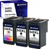 A product shot of three ink cartridges and their packaging. Produktbild-Vorschau